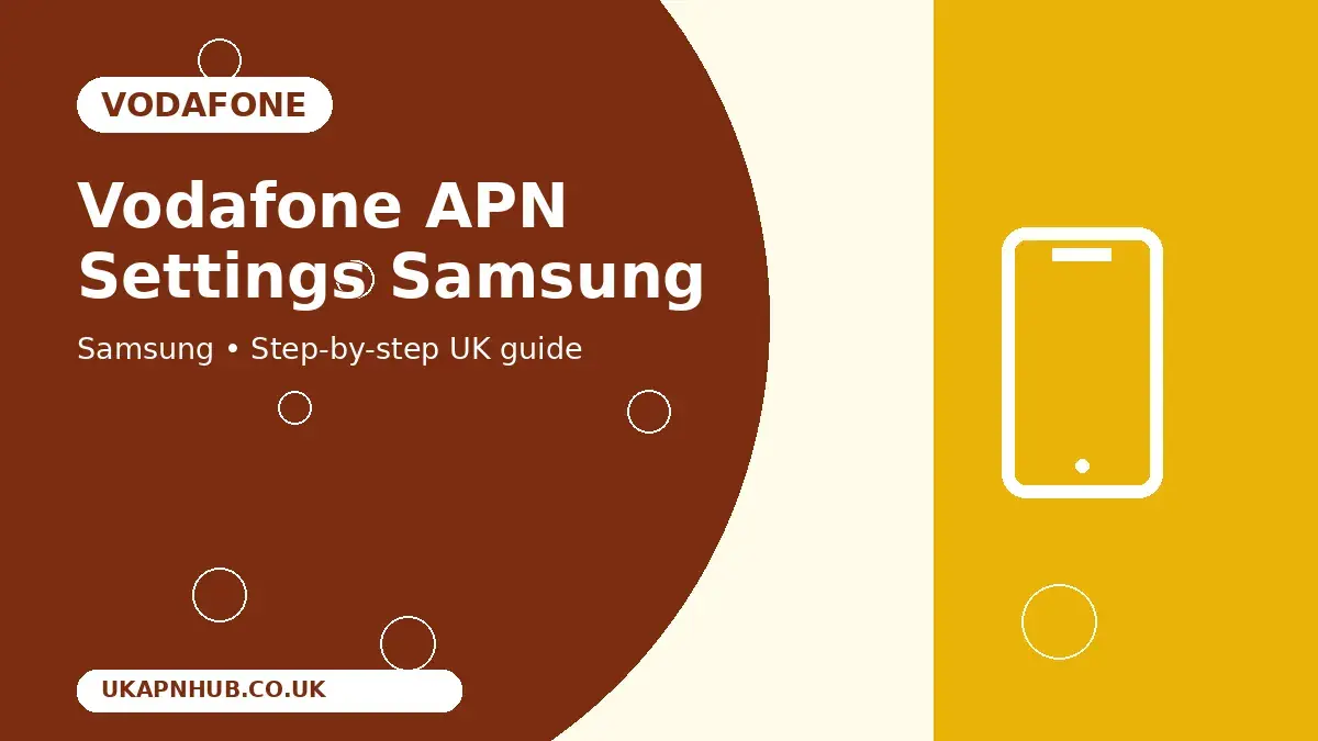 Vodafone APN Settings Samsung thumbnail
