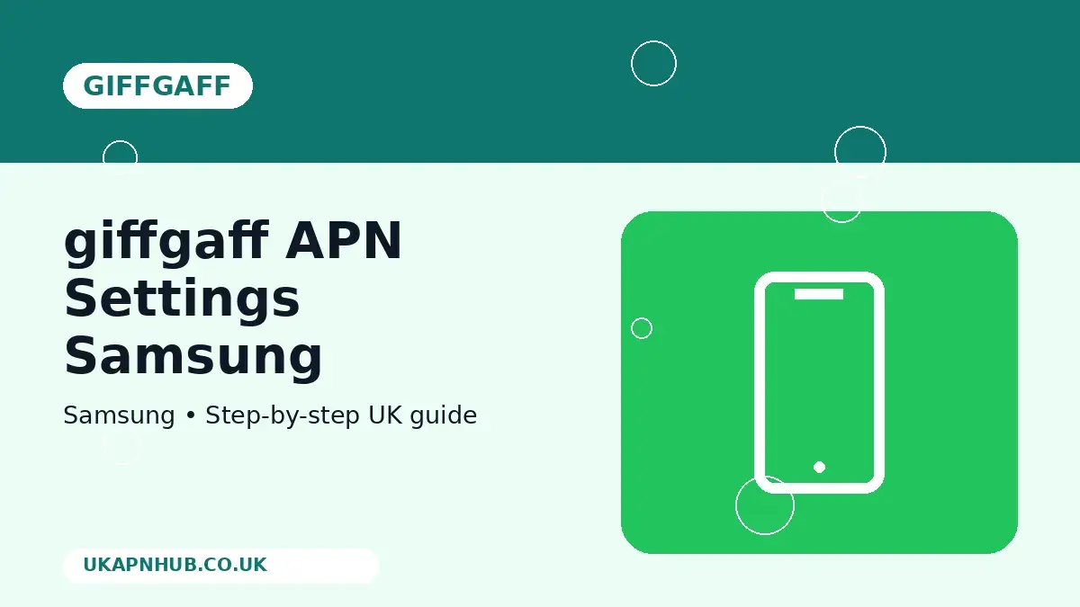 giffgaff APN Settings Samsung thumbnail