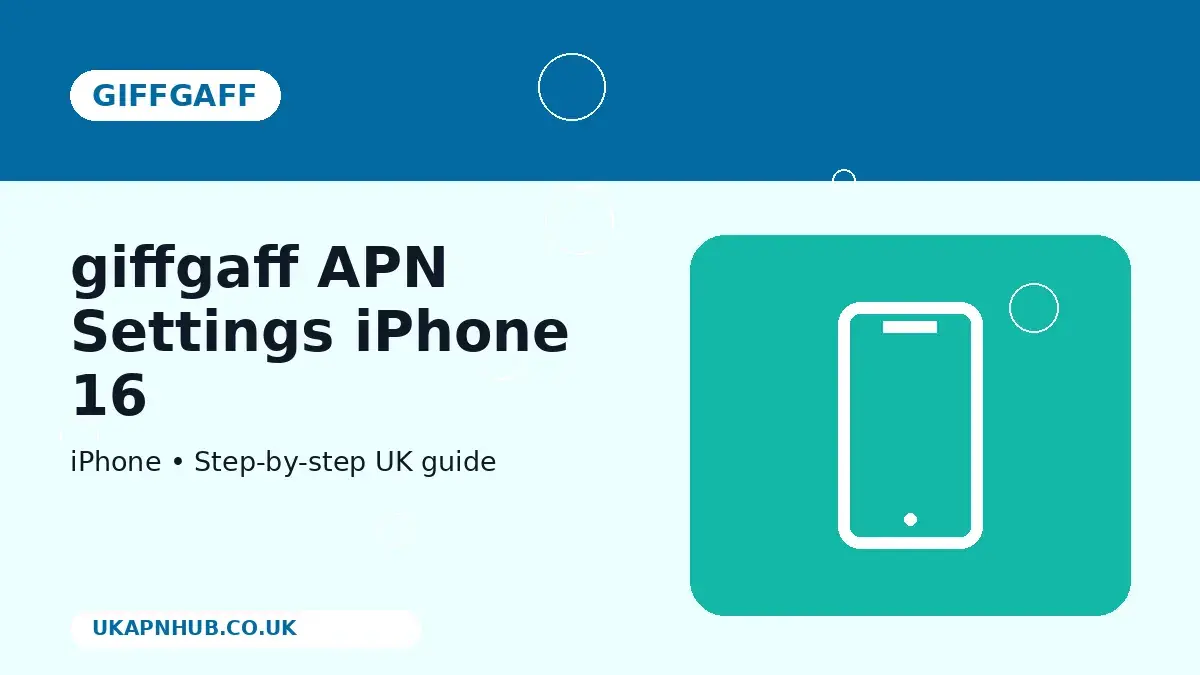 giffgaff APN Settings iPhone 16 thumbnail
