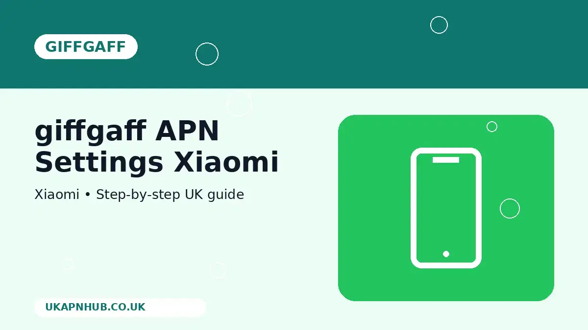 giffgaff APN Settings Xiaomi thumbnail