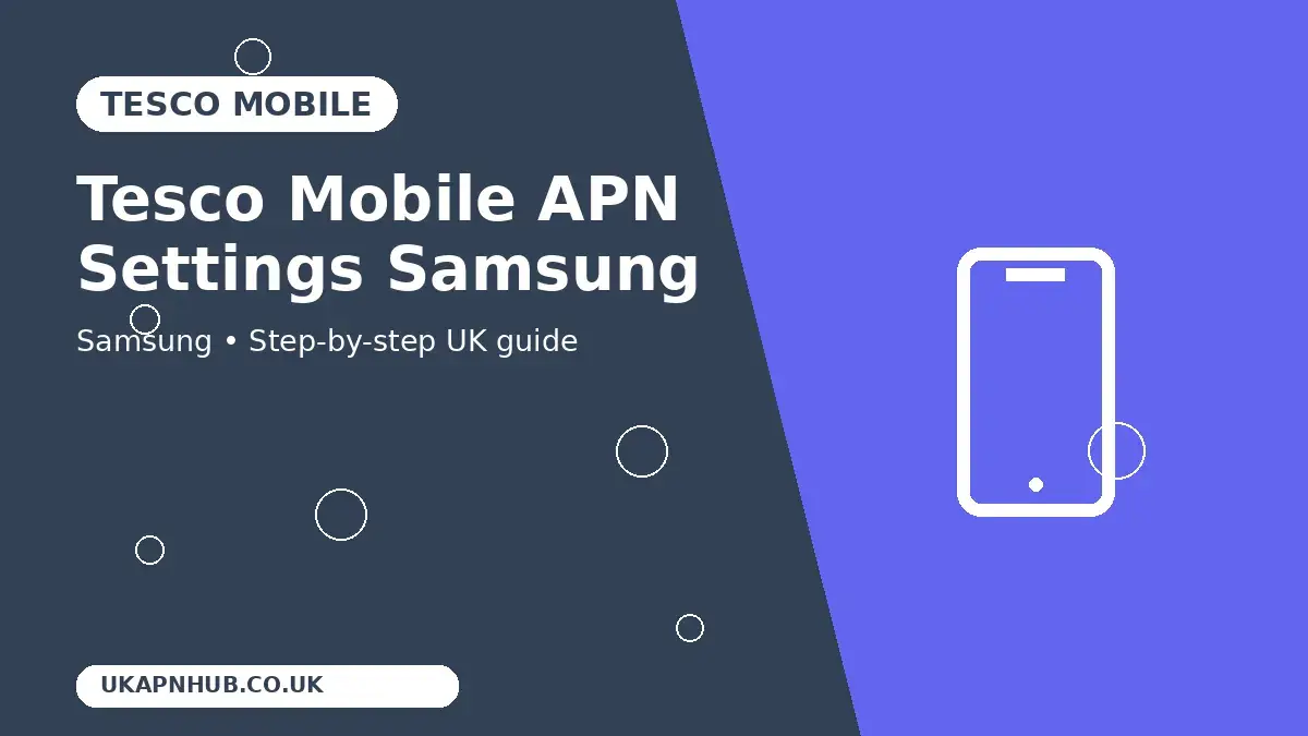 Tesco Mobile APN Settings Samsung thumbnail