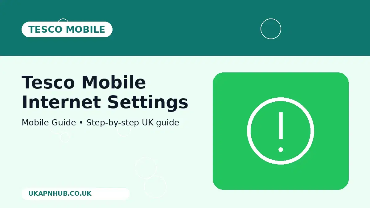 Tesco Mobile Internet Settings thumbnail