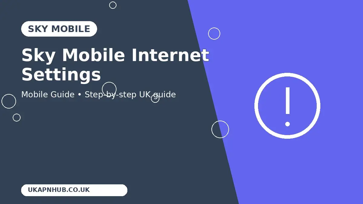 Sky Mobile Internet Settings thumbnail