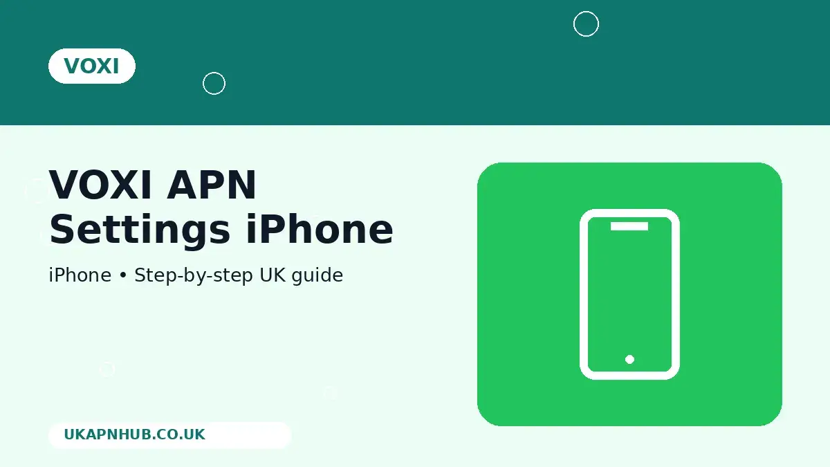 VOXI APN Settings iPhone thumbnail