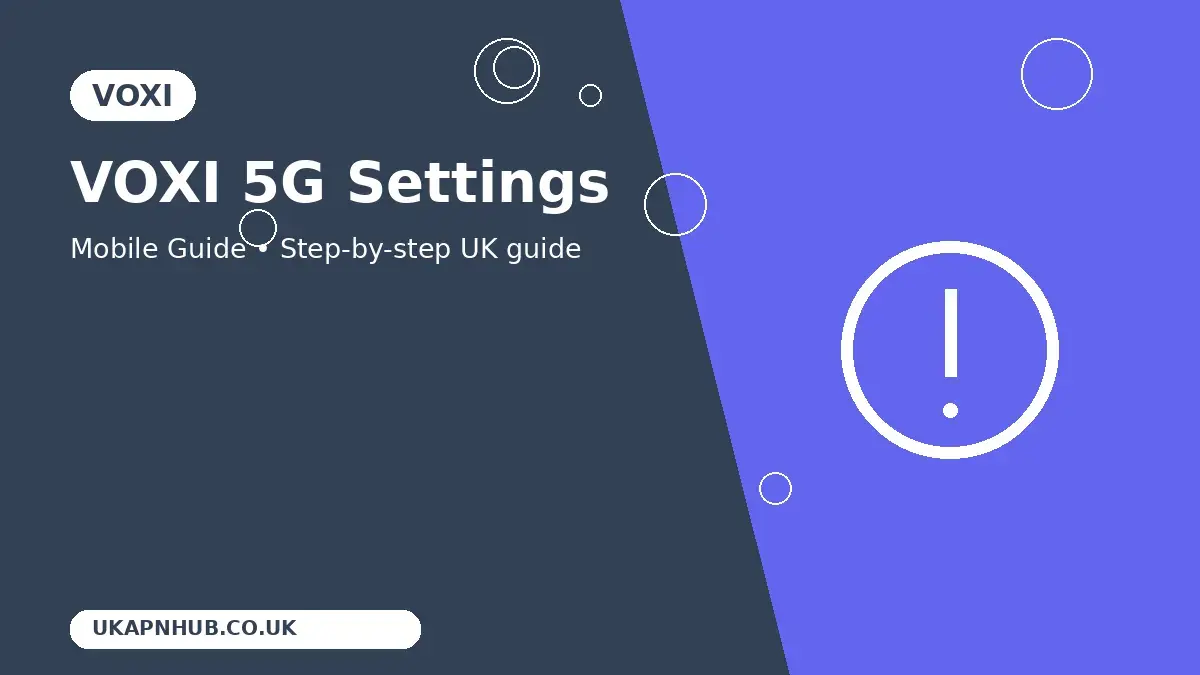 VOXI 5G Settings thumbnail