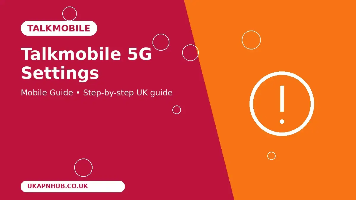 Talkmobile 5G Settings thumbnail