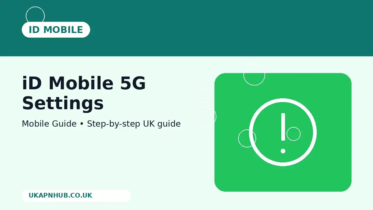 iD Mobile 5G Settings thumbnail
