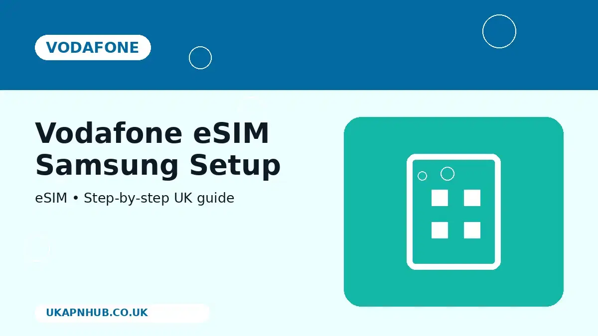 Vodafone eSIM Samsung Setup thumbnail