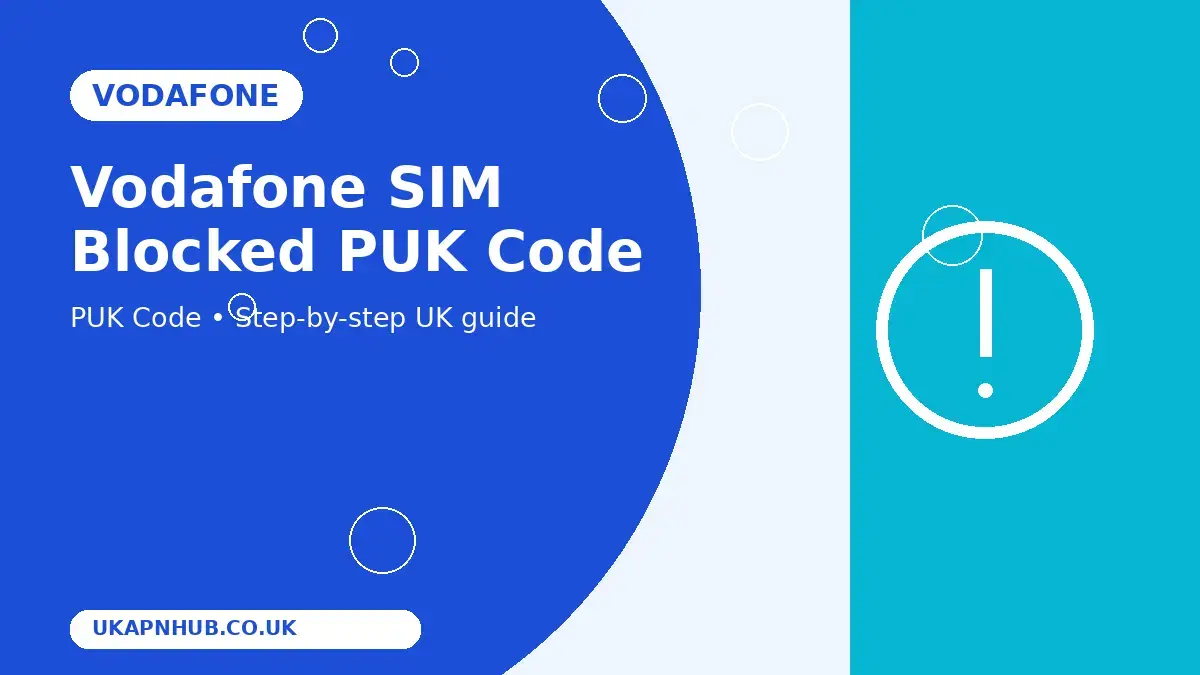 Vodafone SIM Blocked PUK Code thumbnail