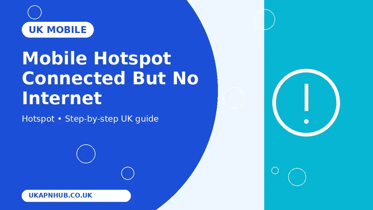 Mobile Hotspot Connected But No Internet thumbnail