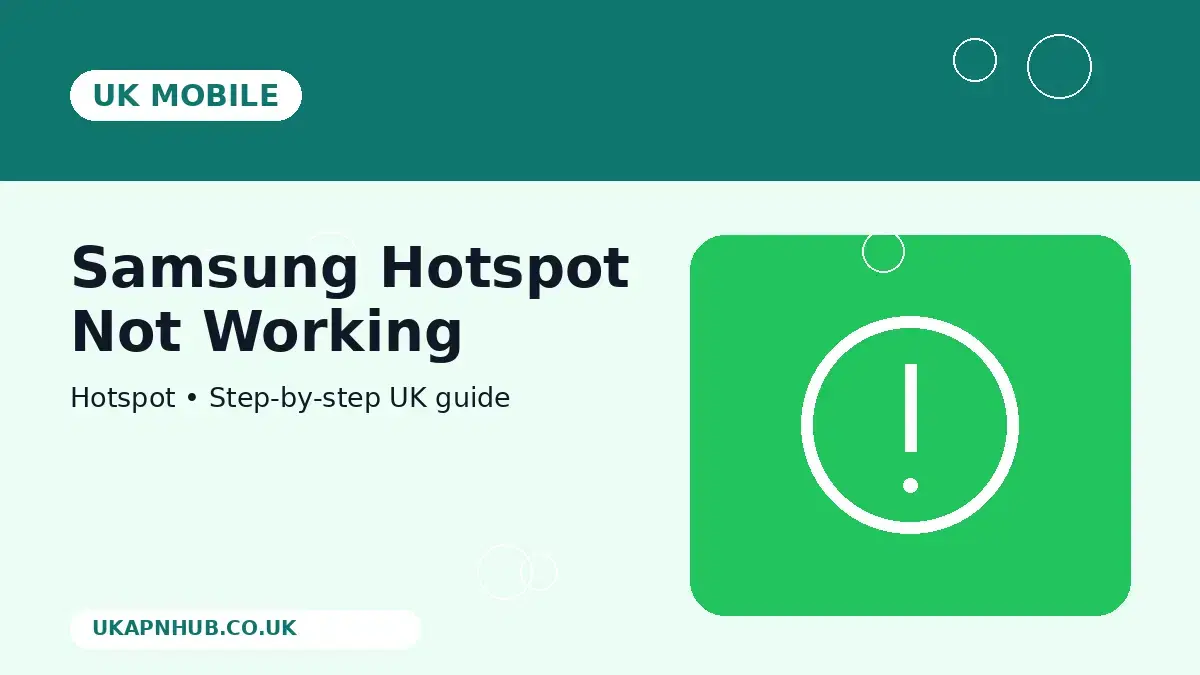 Samsung Hotspot Not Working thumbnail
