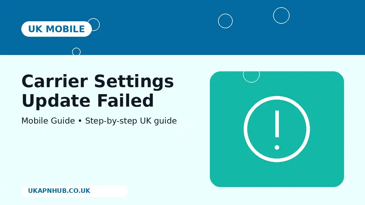 Carrier Settings Update Failed thumbnail