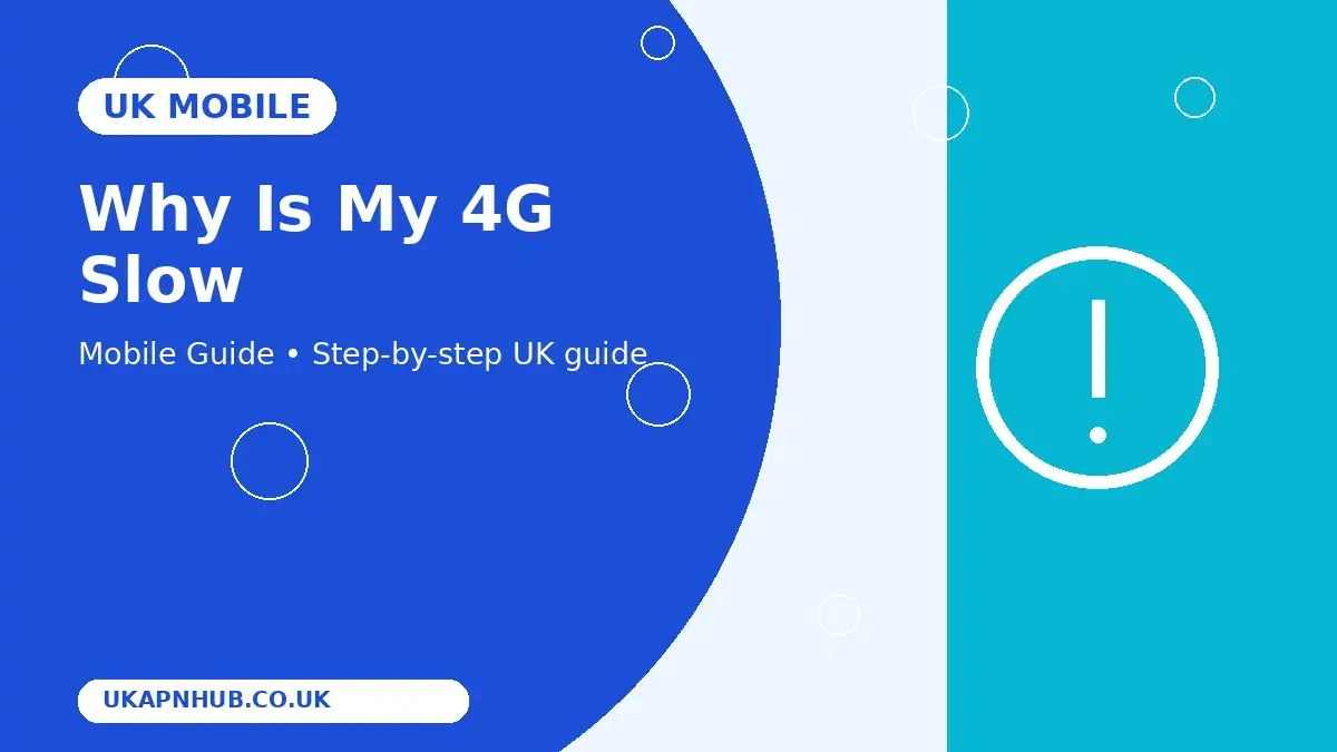 Why Is My 4G Slow | UK Mobile Guide thumbnail