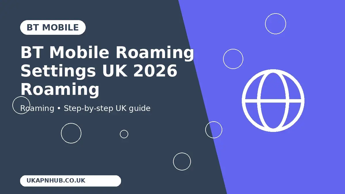 BT Mobile Roaming Settings UK 2026 Roaming guide thumbnail
