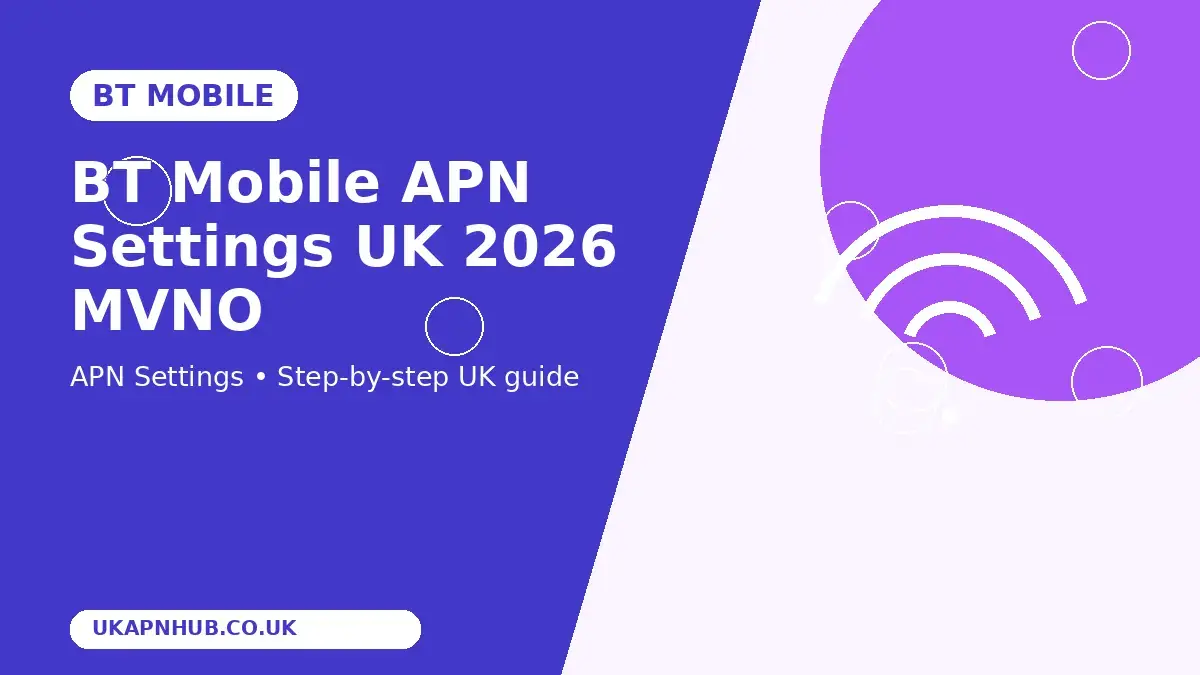 BT Mobile APN Settings UK 2026 MVNO guide thumbnail
