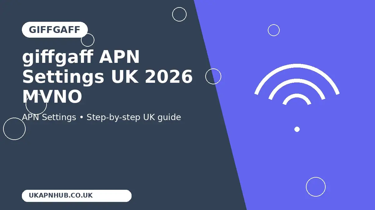 giffgaff APN Settings UK 2026 MVNO guide thumbnail