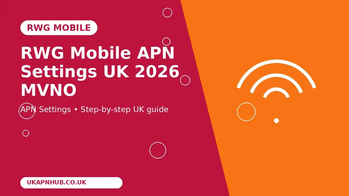 RWG Mobile APN Settings UK 2026 MVNO guide thumbnail