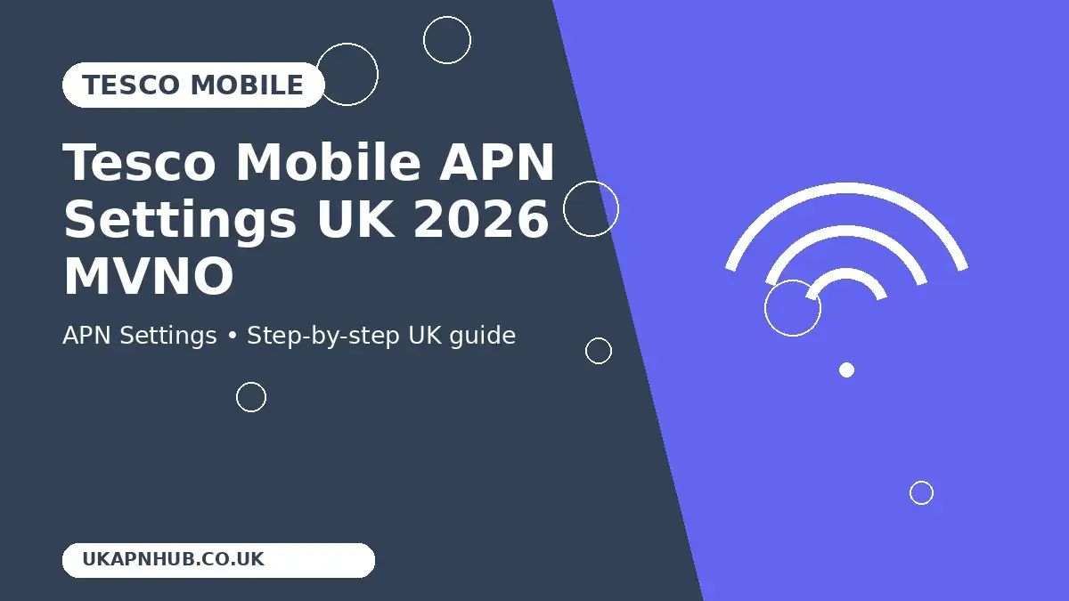 Tesco Mobile APN Settings UK 2026 MVNO guide thumbnail