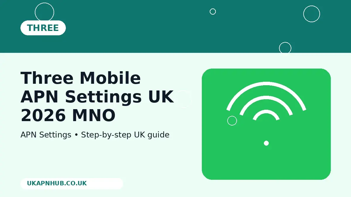 Three Mobile APN Settings UK 2026 MNO guide thumbnail