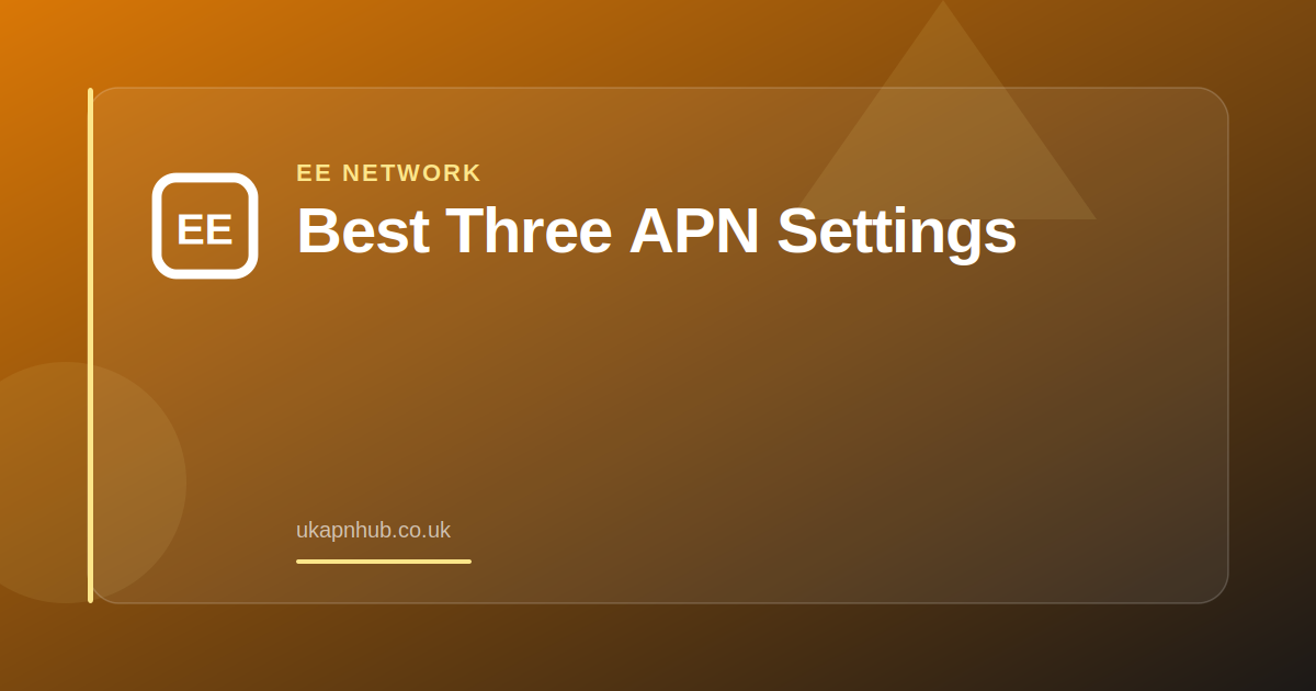 Best Three APN Settings — UK APN Hub guide