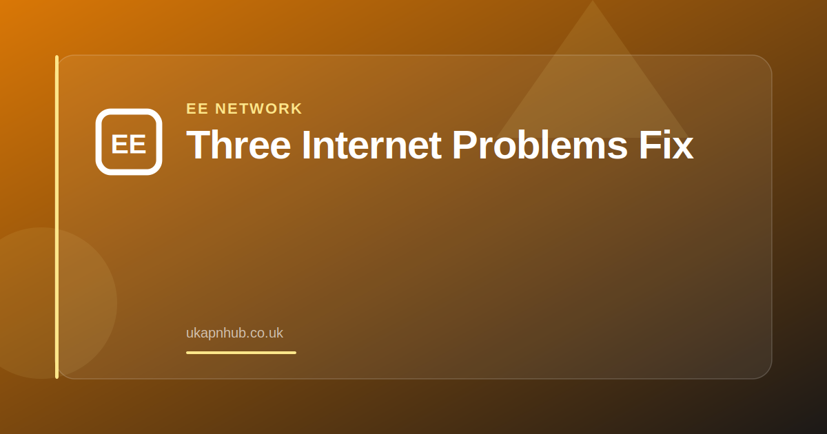 Three Internet Problems Fix — UK APN Hub guide