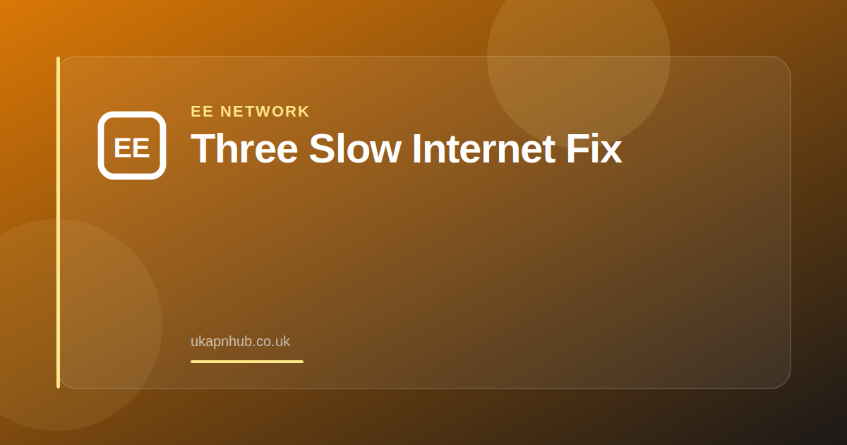 Three Slow Internet Fix — UK APN Hub guide