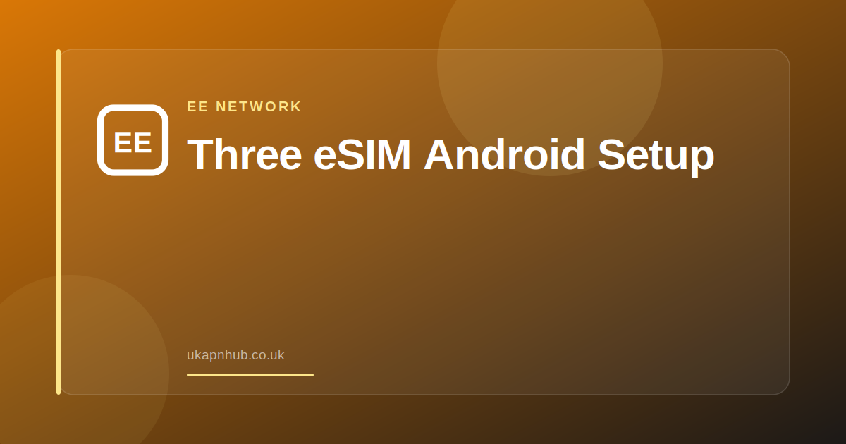 Three eSIM Android Setup — UK APN Hub guide