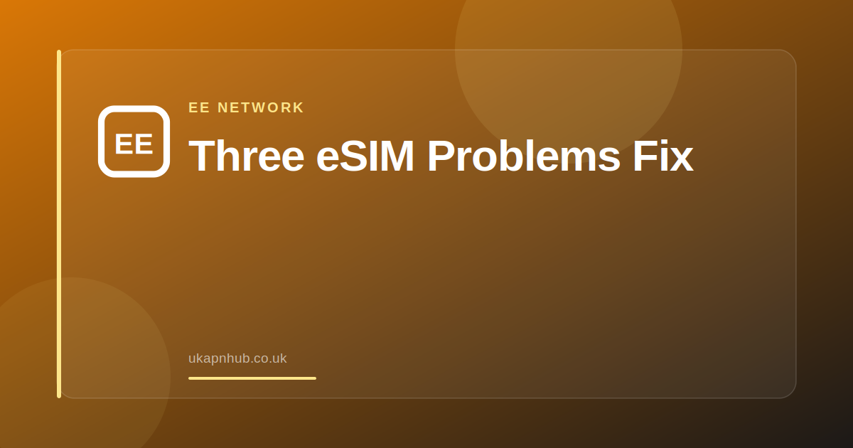 Three eSIM Problems Fix — UK APN Hub guide