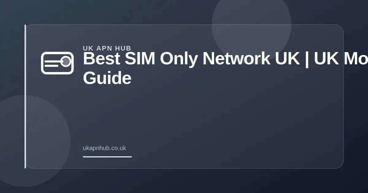 Best SIM Only Network UK