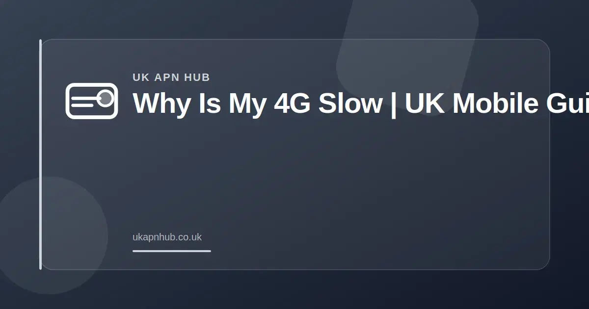 Why Is My 4G Slow