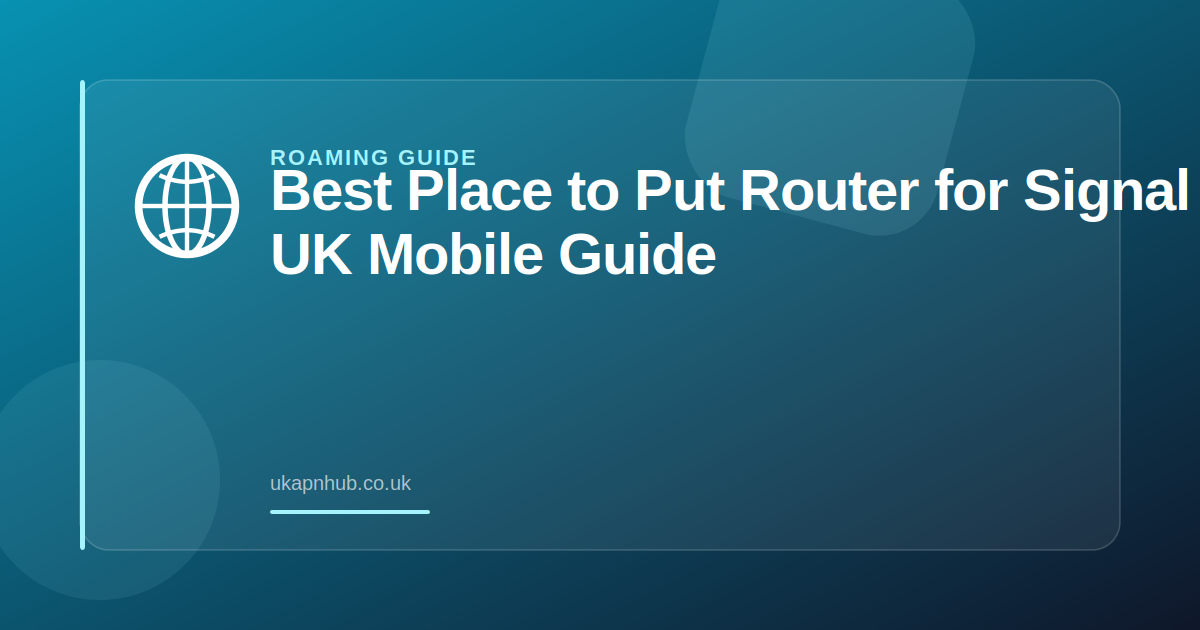 Best Place to Put Router for Signal | UK Mobile Guide — UK APN Hub guide