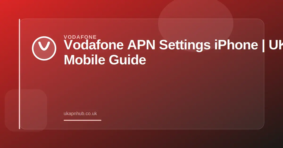 Vodafone APN Settings iPhone