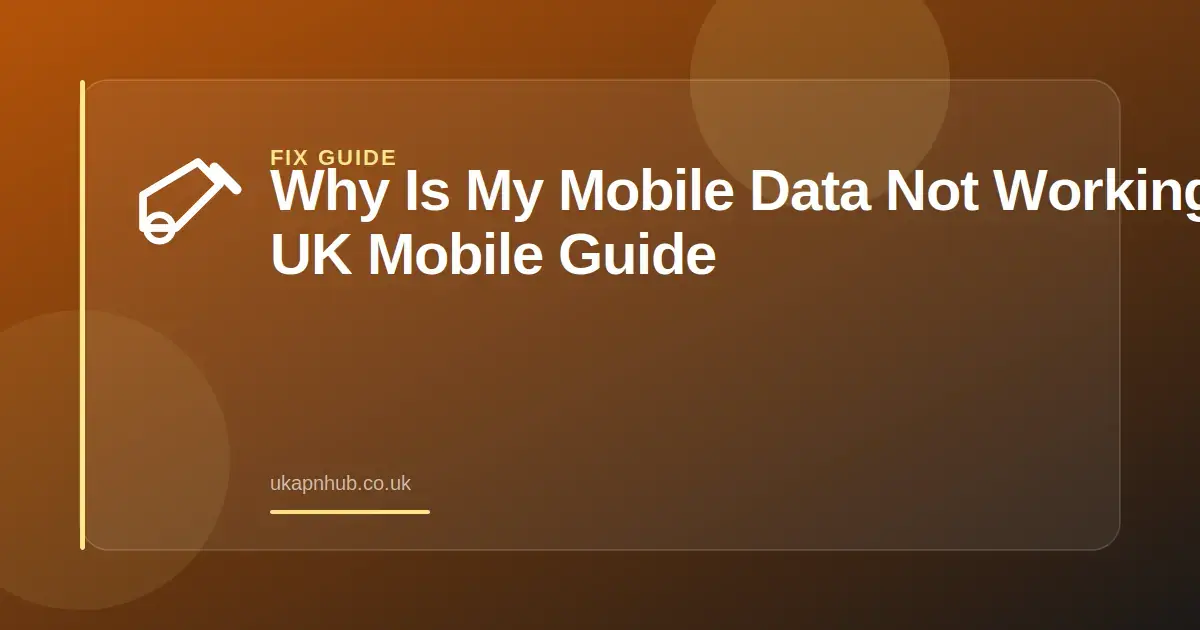 Why Is My Mobile Data Not Working